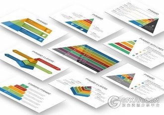 20页金字塔数据图表PPT模板 - 顶尖PPT