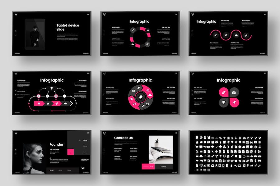 黑色系商务商业项目通用keynote模板 - 顶尖PPT