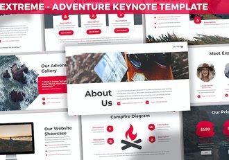 极限探险活动介绍纪录片宣传keynote模板 - 顶尖PPT