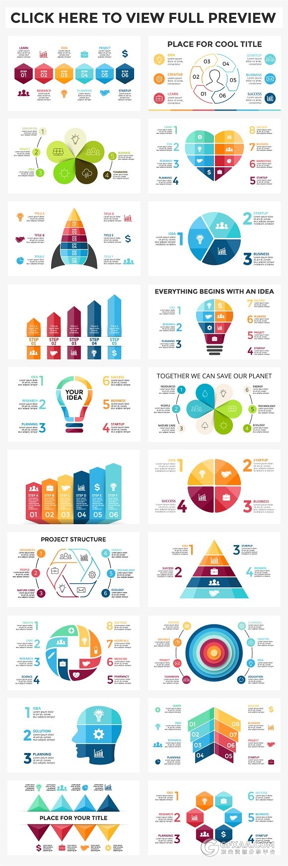 20个精美PPT图形图表素材 - 顶尖PPT