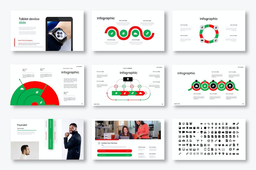商务商业风格公司团队人员介绍keynote模板 - 顶尖PPT