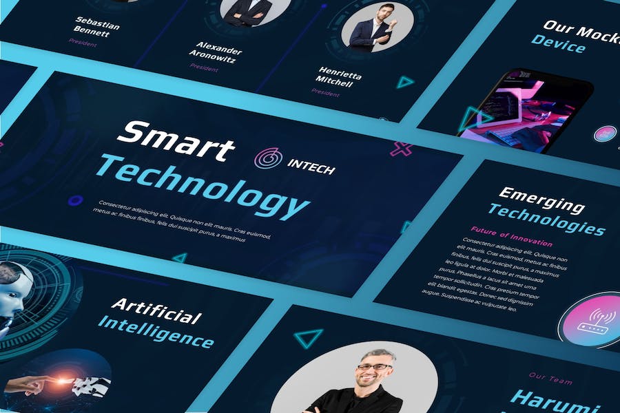 智能科技产品功能展示PPT模板 - 顶尖PPT