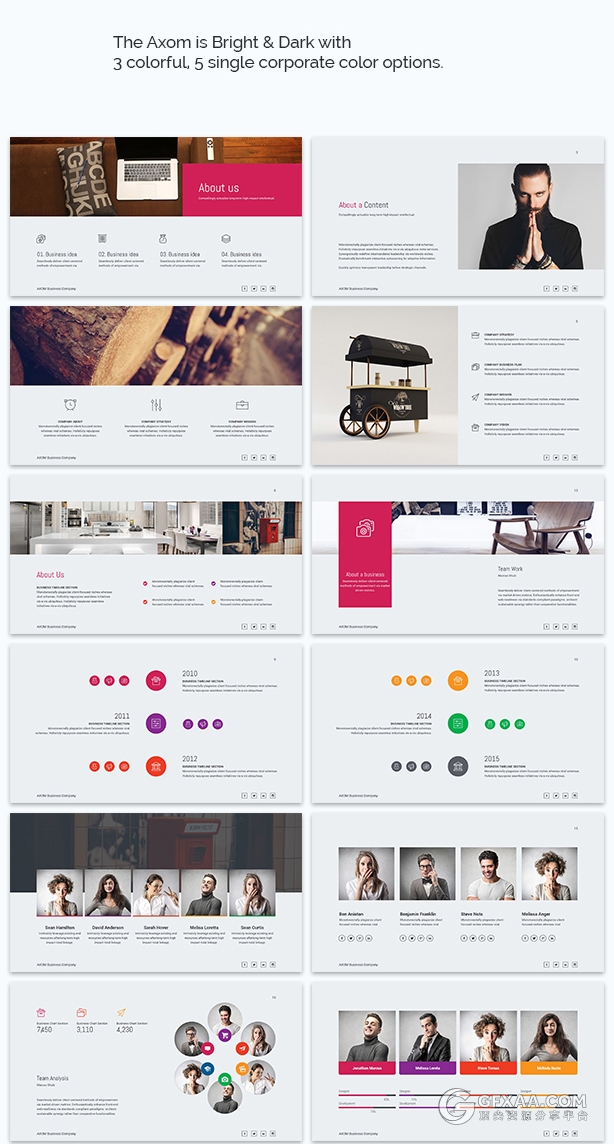 扁平化精美图形设计多用途PPT模板 - 顶尖PPT