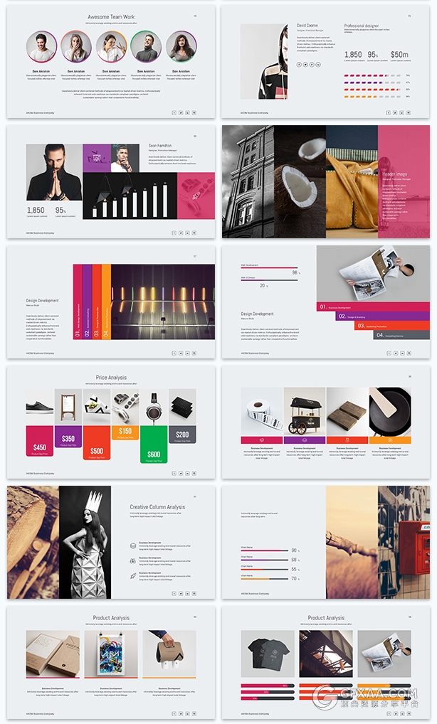 扁平化精美图形设计多用途PPT模板 - 顶尖PPT