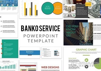 91页扁平化商务公司团队介绍PPT模板 - 顶尖PPT