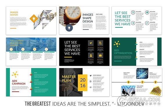 91页扁平化商务公司团队介绍PPT模板 - 顶尖PPT