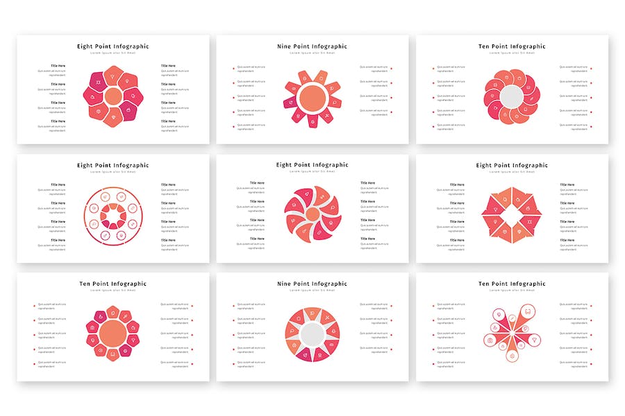 圆形共享信息图表PPT模板 - 顶尖PPT