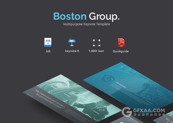 150页扁平化线性图形图标keynote模板 - 顶尖PPT