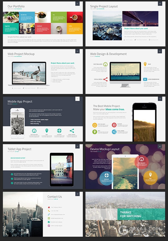 60页多色系商务通用PPT模板 - 顶尖PPT