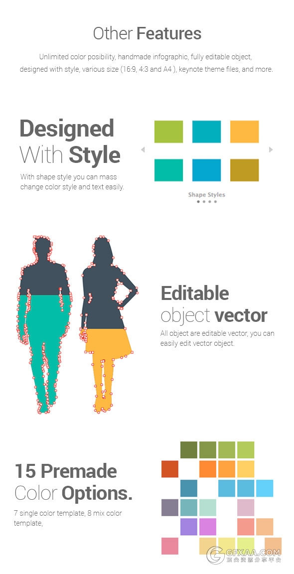 150页扁平化线性图形图标keynote模板 - 顶尖PPT