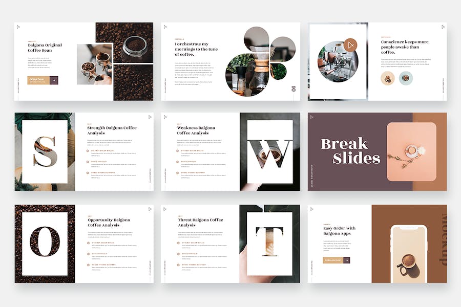 咖啡厅咖啡馆PPT模板 - 顶尖PPT