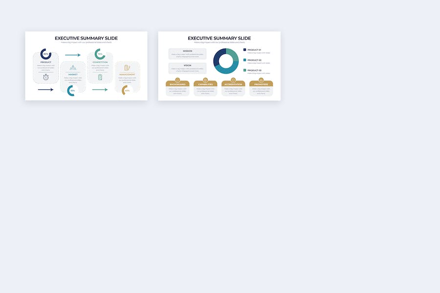 高管总结执行摘要报告信息图表PPT模板 - 顶尖PPT