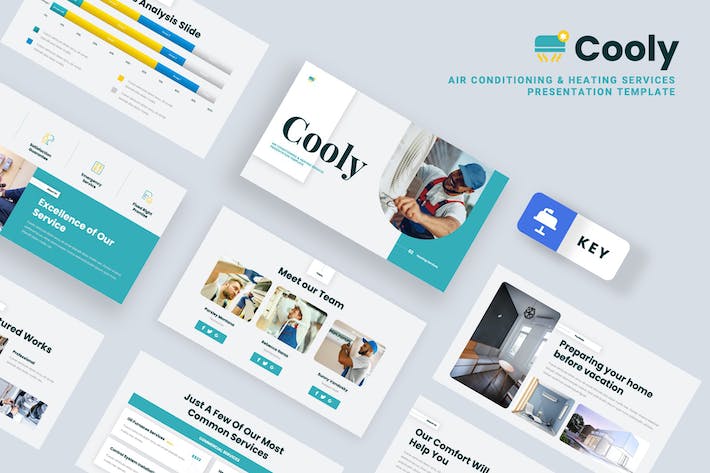 空调售后公司keynote模板 - 顶尖PPT