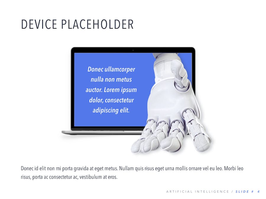 机器人产品展示人工智能创业融资计划书keynote模板 - 顶尖PPT