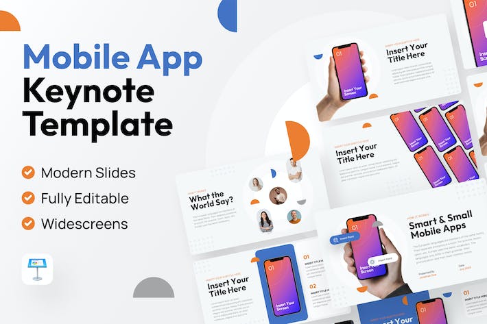 移动应用APP宣传展示keynote模板 - 顶尖PPT