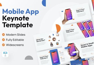 移动应用APP宣传展示keynote模板 - 顶尖PPT