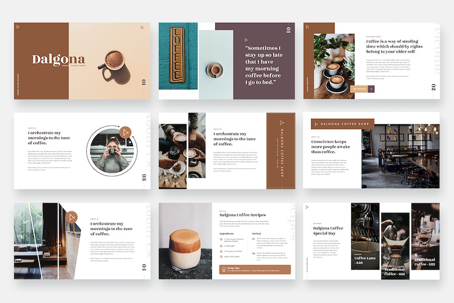 咖啡厅咖啡馆PPT模板 - 顶尖PPT