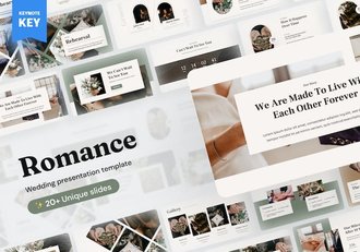 浪漫婚礼主题演讲方案Keynote模板 - 顶尖PPT