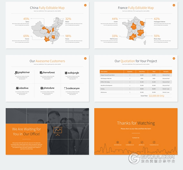 扁平化高清规格PPT商务模板 - 顶尖PPT