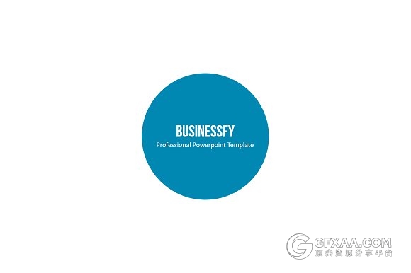 扁平化多图形剪切商务通用PPT模板 - 顶尖PPT