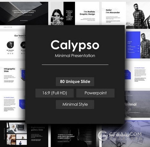 80页扁平化极简人物团队介绍PPT模板 - 顶尖PPT