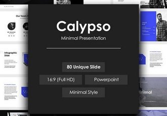 80页扁平化极简人物团队介绍PPT模板 - 顶尖PPT