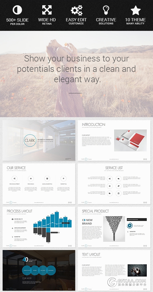 扁平化高端商务多用途PPT模板 - 顶尖PPT
