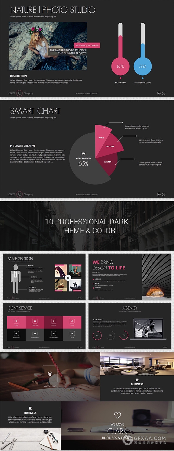 扁平化高端商务多用途PPT模板 - 顶尖PPT