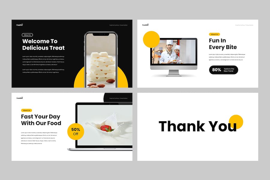 美食餐饮品牌推广宣传Keynote模板 - 顶尖PPT