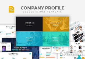 60页扁平化商务通用PPT模板 - 顶尖PPT