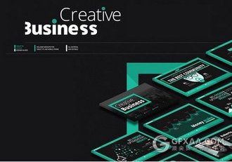 绿色创意商务PPT模板包含人物 - 顶尖PPT