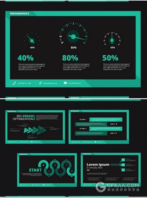 绿色创意商务PPT模板包含人物 - 顶尖PPT