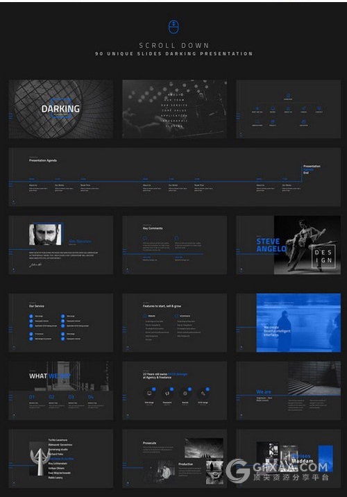 90页杂志欧美风格多用途PPT模板 - 顶尖PPT