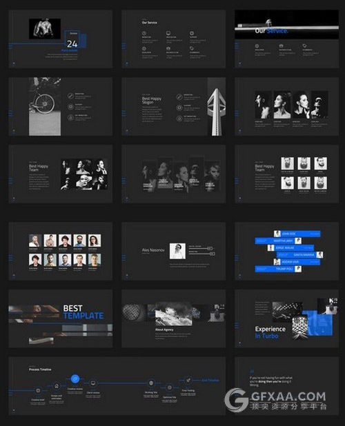 90页杂志欧美风格多用途PPT模板 - 顶尖PPT