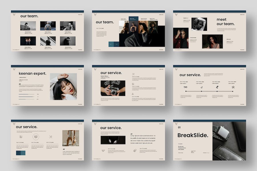 国外商务商业工作计划总结团队介绍PPT模板 - 顶尖PPT