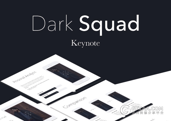 黑白极简艺术风格keynote模板 - 顶尖PPT