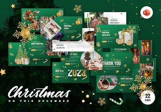 圣诞节快乐圣诞活动派对PPT模板 - 顶尖PPT