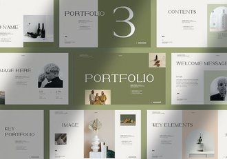 设计作品集项目展示文件夹PPT模板 - 顶尖PPT