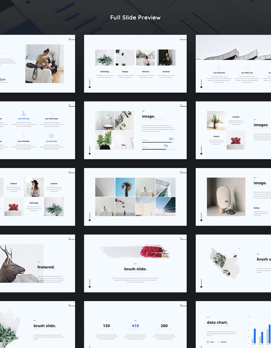 简约风格业务展示汇报总结PPT模板 - 顶尖PPT