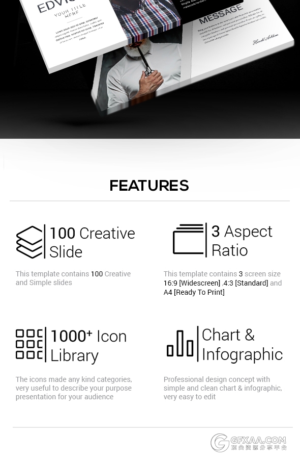 极简艺术杂志风格keynote模板 - 顶尖PPT