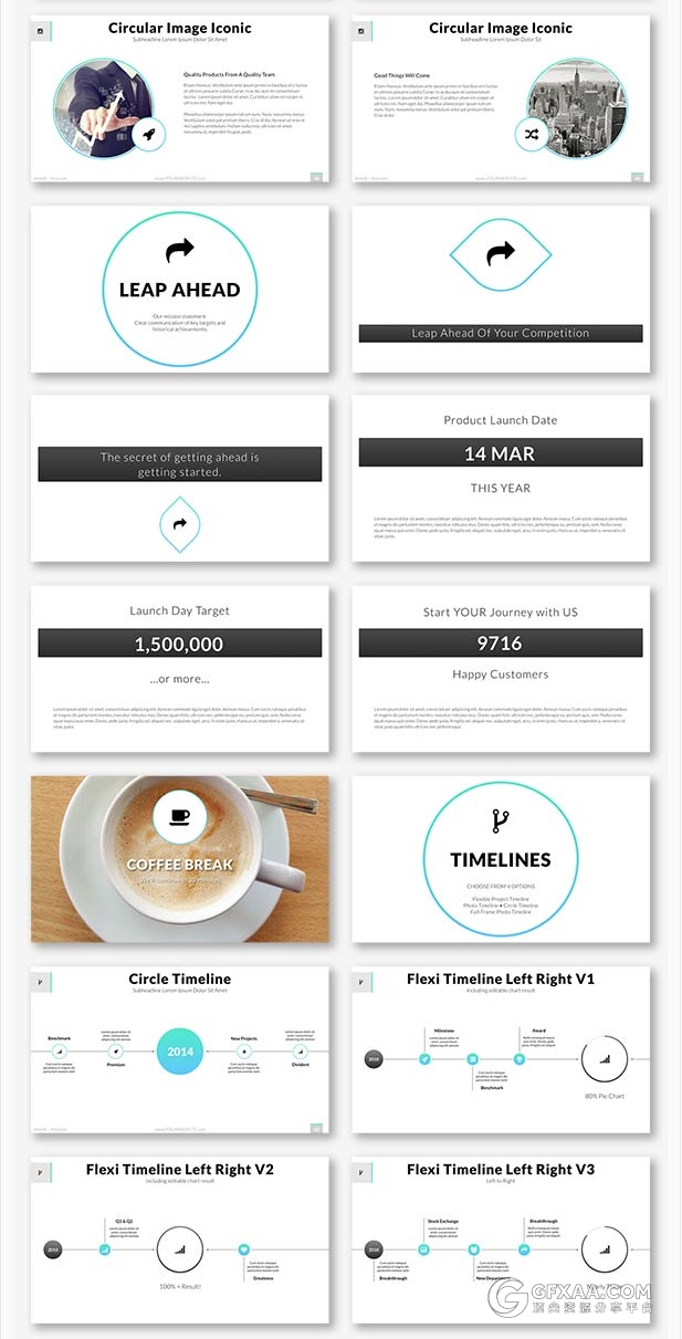 高端商务多种配色主题keynote模板 - 顶尖PPT