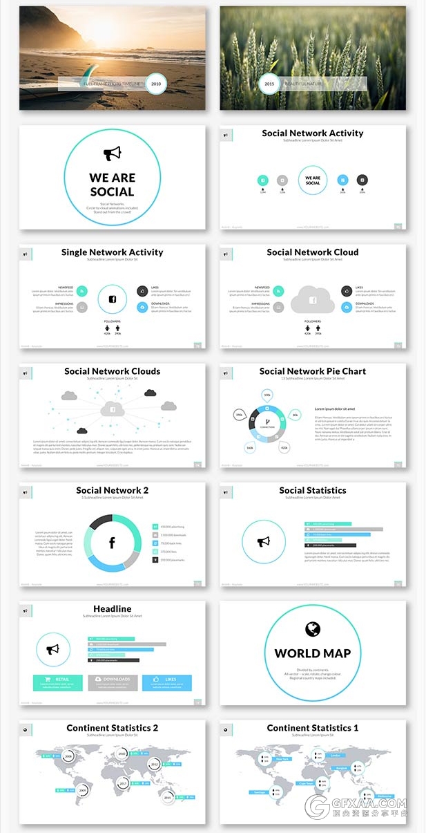 高端商务多种配色主题keynote模板 - 顶尖PPT