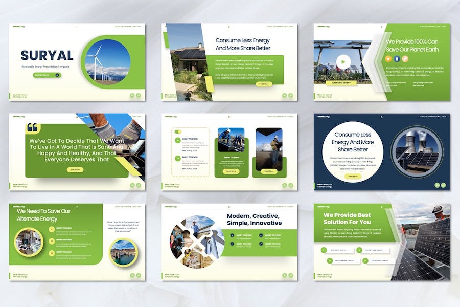 新能源风力发电keynote模板 - 顶尖PPT