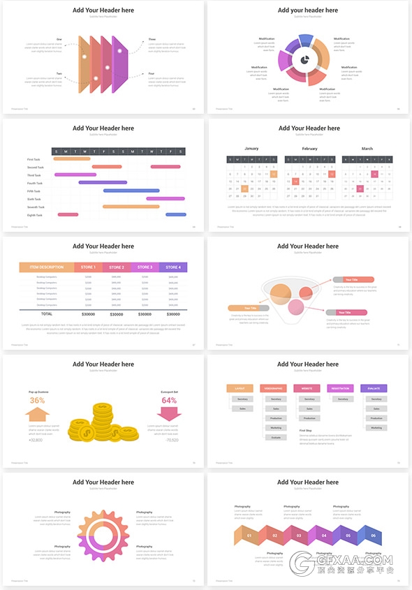130页欧美高端炫酷色彩PPT模板 - 顶尖PPT