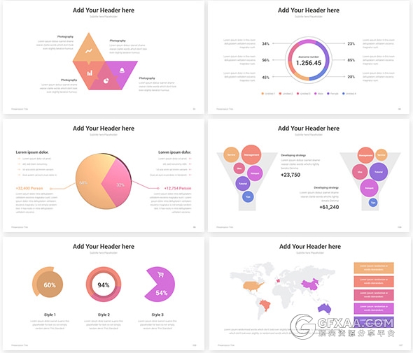 130页欧美高端炫酷色彩PPT模板 - 顶尖PPT