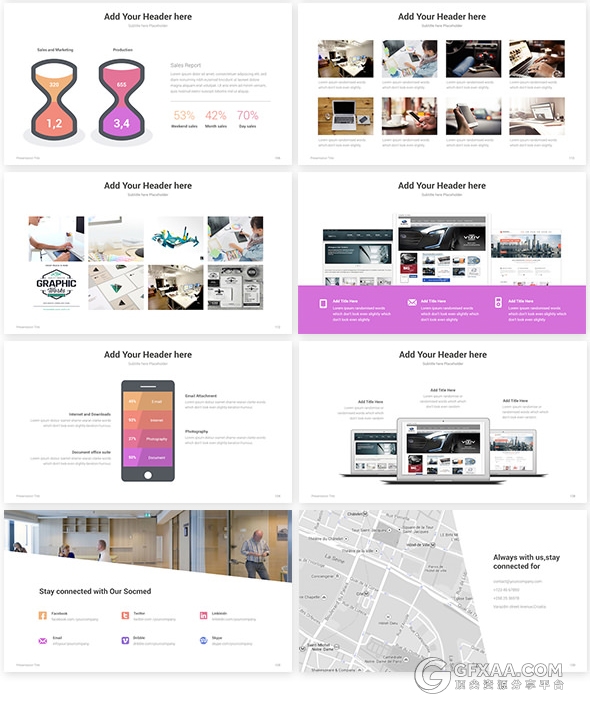 130页欧美高端炫酷色彩PPT模板 - 顶尖PPT