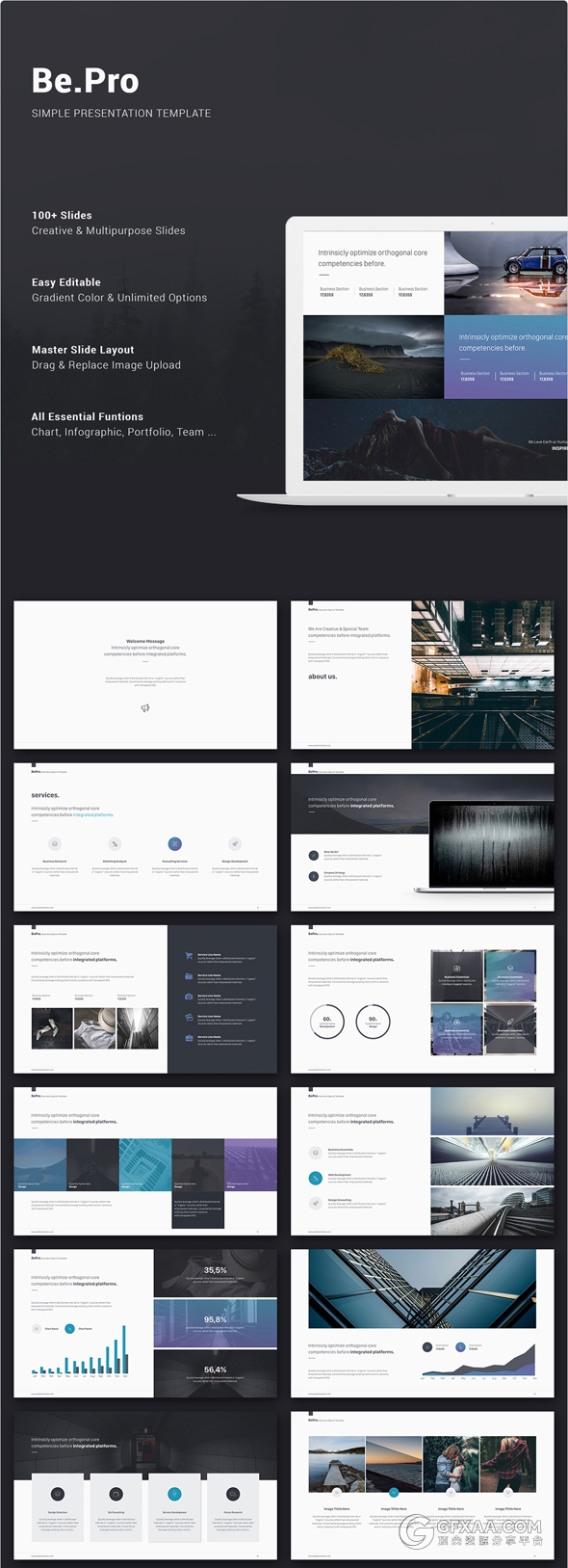 110页极简文艺杂志风格keynote模板 - 顶尖PPT