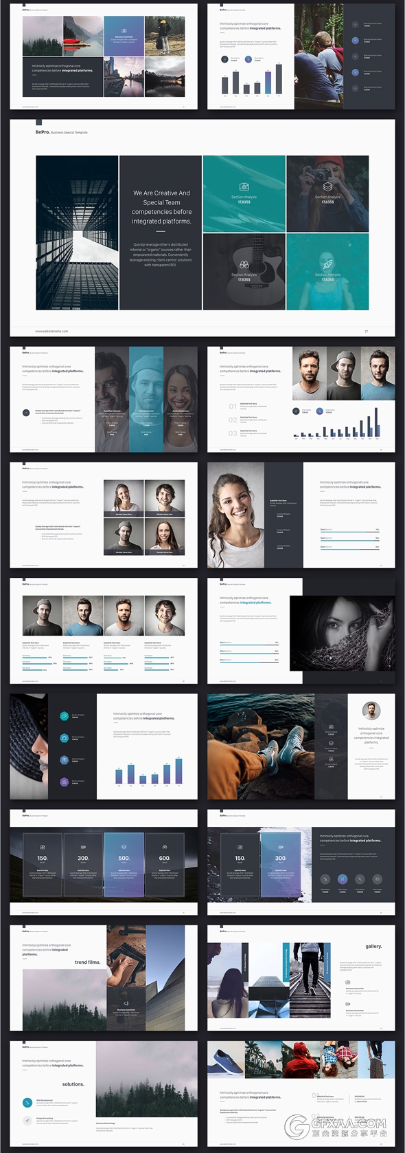 110页极简文艺杂志风格keynote模板 - 顶尖PPT
