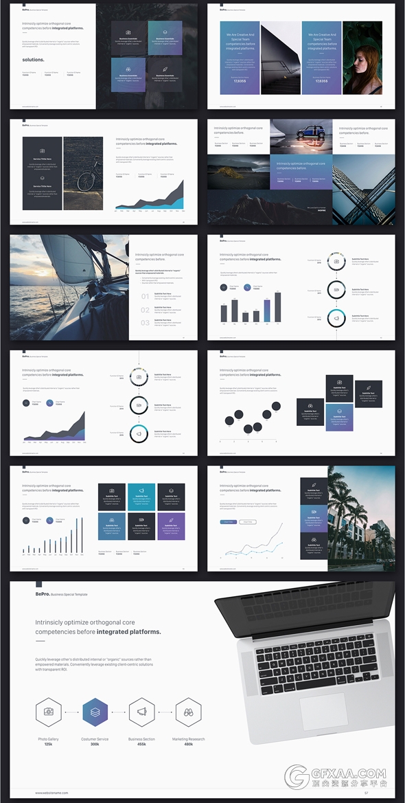 110页极简文艺杂志风格keynote模板 - 顶尖PPT
