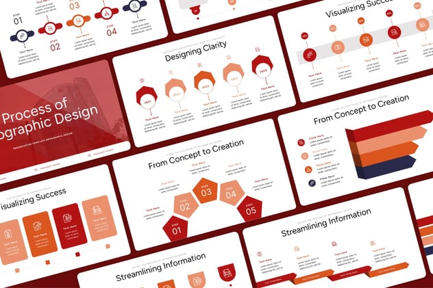 信息图设计过程流程Keynote模板 - 顶尖PPT